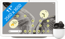 Google Pixel Tablet 128GB WiFi Cream + Pixel Buds Pro Black tablet with at least 128GB storage capacity