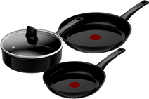 Tefal Renew On Ceramic Frying Pan Set 24cm + 28cm + High-sided Skillet 24cm Aluminum pan