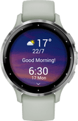 Garmin Venu 3S Zilver/Groen Hardloop horloge met muziekspeler