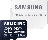 Samsung PRO Ultimate 512 GB (2023) microSDXC + SD Adapter MicroSDXC kaart