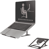 Neomounts NSLS085BLACK Opvouwbare Laptopstandaard Zwart Ergonomische laptopstandaard