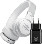Coolblue JBL Live 670NC Wit + BlueBuilt Quick Charge Oplader met Usb A Poort 18W Zwart aanbieding