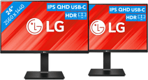 2x LG 24QP750 Verstelbare middelgrote monitor (23 - 25 inch)