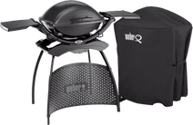 Coolblue Weber Q2400 met Onderstel + Weber Luxe Hoes voor Q-serie met onderstel aanbieding
