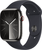 Apple Watch Series 9 4G 45mm Grafiet Rvs Sportband M/L Smartwatch voor iOS