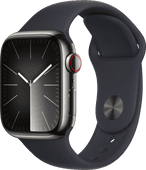 Coolblue Apple Watch Series 9 4G 41mm Grafiet Rvs Sportband M/L aanbieding