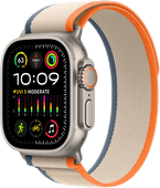 Coolblue Apple Watch Ultra 2 4G 49mm Trail Band Oranje/Beige S/M aanbieding
