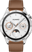 Coolblue Huawei Watch GT 4 Zilver/Bruin 46mm aanbieding
