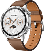 Huawei Watch GT 4 Zilver/Bruin 46mm Huawei smartwatch