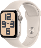 Coolblue Apple Watch SE (2022) 40mm Starlight Aluminium Sportband S/M aanbieding