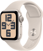 Apple Watch SE (2022) 40mm Starlight Aluminium Sportband S/M Smartwatch in onze winkel in Groningen