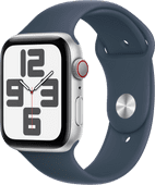 Coolblue Apple Watch SE (2022) 4G 44mm Zilver Aluminium Sportband S/M aanbieding