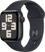 Coolblue Apple Watch SE (2022) 4G 40mm Midnight Aluminium Sportband S/M aanbieding