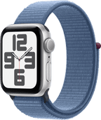 Coolblue Apple Watch SE (2022) 40mm Zilver Aluminium Sport Loop aanbieding