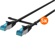 BlueBuilt Network Cable STP CAT6 0.5m Black 5-pack UTP cable