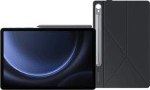 Samsung Galaxy Tab S9 FE 128GB Wifi Grijs + Book Case Zwart Samsung Galaxy Tab S9 FE of Tab S9 FE Plus