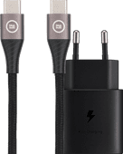 Samsung Super Fast Charging Oplader 25W + BlueBuilt Usb C naar Usb C Kabel 1,5m Nylon Usb oplader