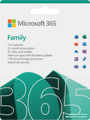 Microsoft Office 365 Family EN Abonnement 1 jaar Microsoft Office inclusief Outlook