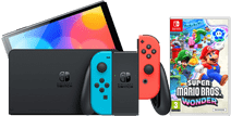 Nintendo Switch OLED Blauw/Rood + Super Mario Bros. Wonder Nintendo Switch OLED