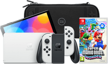 Nintendo Switch OLED Wit + Super Mario Bros. Wonder + BlueBuilt Beschermhoes Nintendo Switch OLED