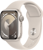 Coolblue Apple Watch Series 9 41mm Starlight Aluminium Sportband S/M aanbieding