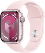 Coolblue Apple Watch Series 9 41mm Roze Aluminium Sportband S/M aanbieding