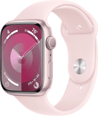 Apple Watch Series 9 45mm Roze Aluminium Sportband S/M Smartwatch voor iOS