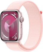 Apple Watch Series 9 45mm Roze Aluminium Sport Loop Smartwatch voor iOS