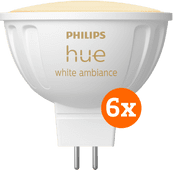 Coolblue Philips Hue spot White Ambiance MR16 6-pack aanbieding