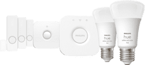 Philips Hue Secure Startpakket E27 White Ambiance 2-Pack + Sensoren Smart lamp met E27 fitting