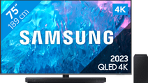 Coolblue Samsung QLED 75Q74C (2023) + Soundbar aanbieding