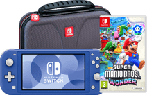 Nintendo Switch Blue + Super Mario Bros. Wonder + Travel Case Nintendo Switch