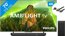 Philips 70PUS8108 - Ambilight (2023) + Soundbar + Hdmi kabel