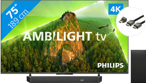 Coolblue Philips 75PUS8108 - Ambilight (2023) + Soundbar + Hdmi kabel aanbieding