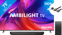 Philips The One 75PUS8808 - Ambilight (2023) + Soundbar + Hdmi kabel