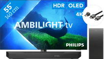 Philips 55OLED808 - Ambilight (2023) + Soundbar + Hdmi kabel