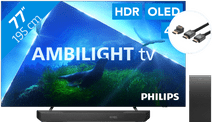 Philips 77OLED808 - Ambilight (2023) + Soundbar + Hdmi kabel
