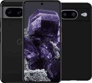 Google Pixel 8 128GB Zwart 5G + BlueBuilt Back Cover Zwart Google Pixel 8