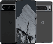 Google Pixel 8 Pro 256GB Black 5G + BlueBuilt Back Cover Transparent phone with the best camera