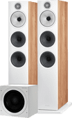 Bowers & Wilkins 603 S3 Brown (per pair) + ASW610 White HiFi speaker