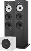 Bowers & Wilkins 603 S3 Black (per pair) + ASW608 White HiFi speaker