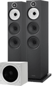 Bowers & Wilkins 603 S3 Zwart (per paar) + ASW610 Wit Hifi surround set