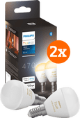 Coolblue Philips Hue Luster kogellamp White Ambiance E14 4-pack aanbieding