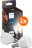 Philips Hue Luster kogellamp White Ambiance E14 4-pack Smart lamp met E14 fitting