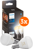 Coolblue Philips Hue Luster kogellamp White Ambiance E14 6-pack aanbieding