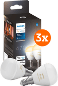 Philips Hue Luster Spherical Light White Ambiance E14 6-pack smart light with E14 fitting