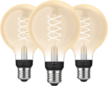 Philips Hue Filament Light White Globe E27 3-pack Philips Hue Filament light