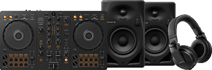 Pioneer DJ DDJ-FLX4 + Pioneer DJ HDJ-X5 Black + Pioneer DJ DM-40D Black Pioneer DJ controller