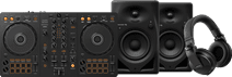 Pioneer DJ DDJ-FLX4 + Pioneer DJ HDJ-X5 Zwart + Pioneer DJ DM-40D-BT Zwart Pioneer DJ controller