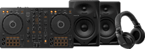 Pioneer DJ DDJ-FLX4 + Pioneer DJ HDJ-X5 Black + Pioneer DJ DM-50D Black Pioneer DJ controller